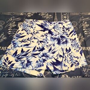 Ellen Tracy Blue Floral Women's Skort